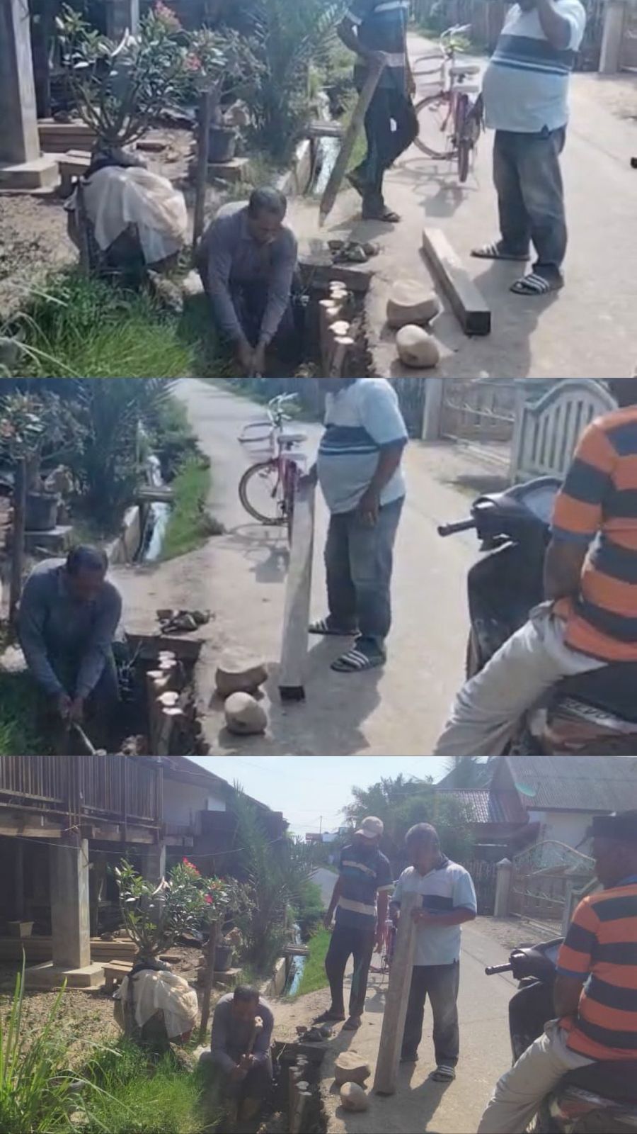 GOTONG ROYONG. Kegiatan rutin di Gampong bersama masyarakat